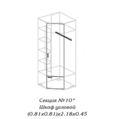 Персона секция № 10 шкаф угловой