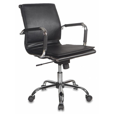 Кресло руководителя Бюрократ Ch-993-Low черный искусственная кожа низк.спин. крестовина металл хром №664068