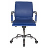 Кресло руководителя Бюрократ CH-993-Low синий эко.кожа низк.спин. крестовина металл хром №843285