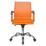 Кресло руководителя Бюрократ CH-993-Low оранжевый эко.кожа низк.спин. крестовина металл хром №843286